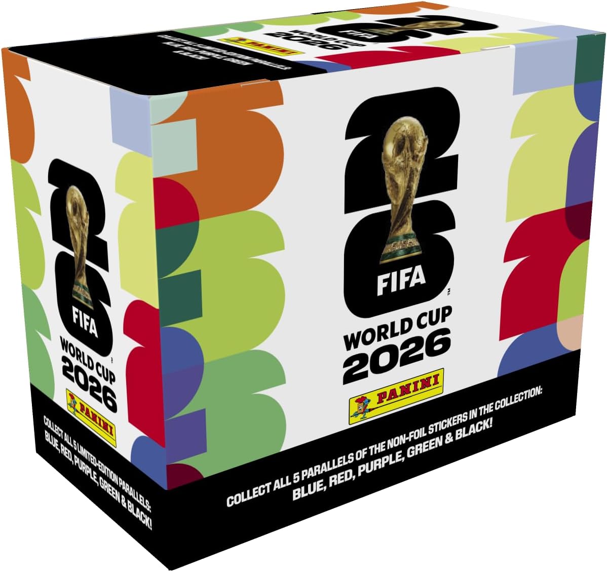 Panini FIFA World Cup 2026 Sticker Box – 25 Packs with Amazon Exclusive Foil Parallel Inserts (Official Tournament Collection)