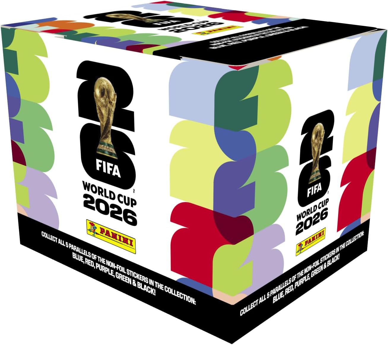 Panini FIFA World Cup 2026 Sticker Box – 50 Packs with Amazon Exclusive Orange Parallel & Rare Black 1-of-1 (US Edition, All 48 Nations)