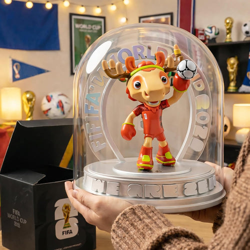 FIFA World Cup 2026 Canada Mascot Maple Figurine – Personalized Laser Engraved Display Statue with Acrylic Dome (10.3", Officially Licensed)