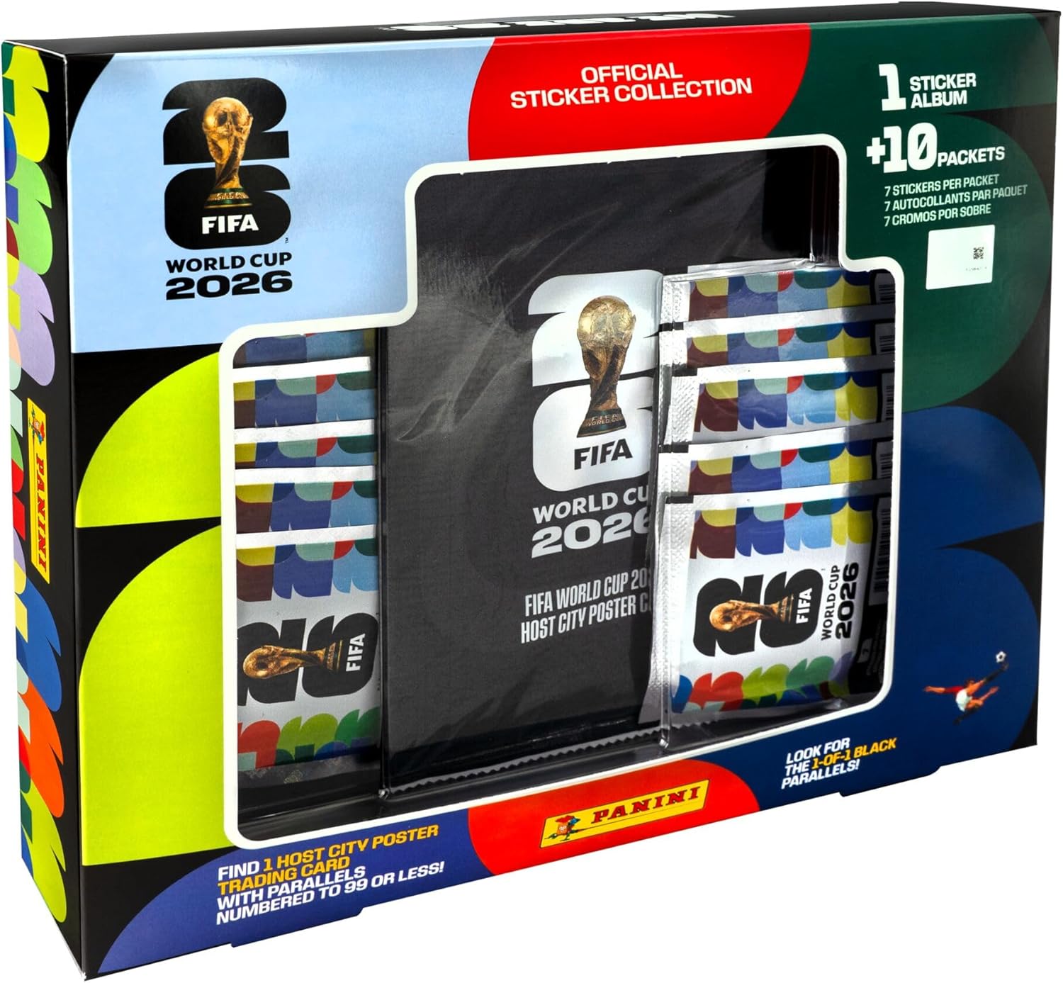 Panini FIFA World Cup 2026 Sticker Exclusive Box – Official Soccer Trading Cards Collector Pack