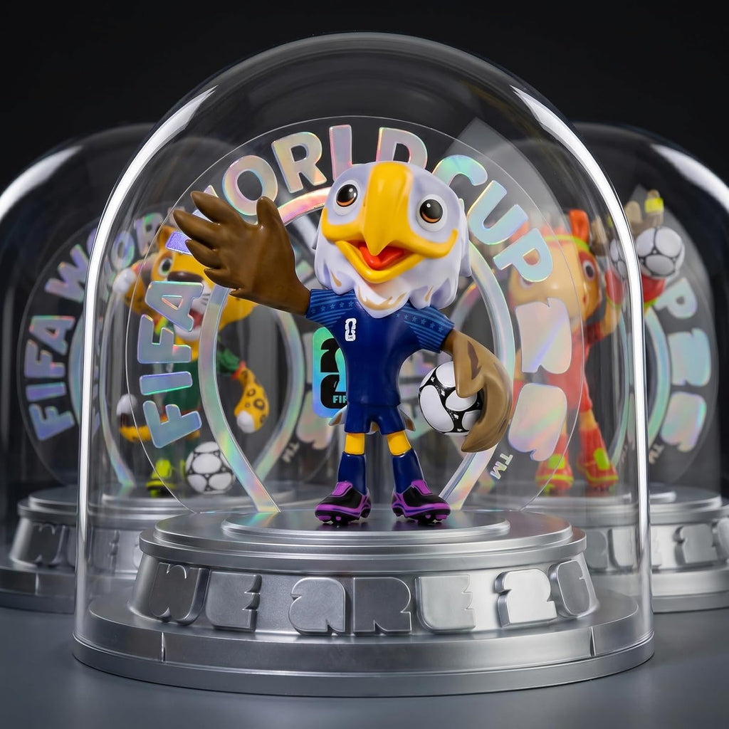 FIFA World Cup 2026 USA Mascot Clutch Figurine – Personalized Laser Engraved Display Statue with Acrylic Dome (10.3", Officially Licensed)