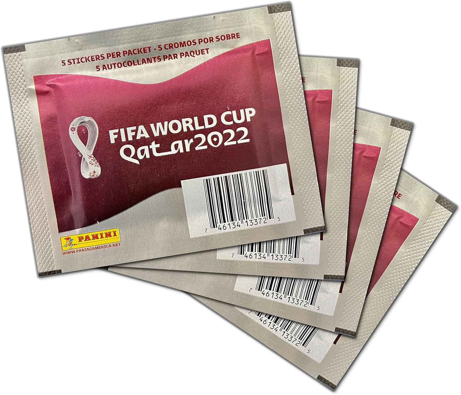 Panini FIFA World Cup Qatar 2022 Sticker Box – 50 Packs, 250 Stickers Total (USA Version, No Album)