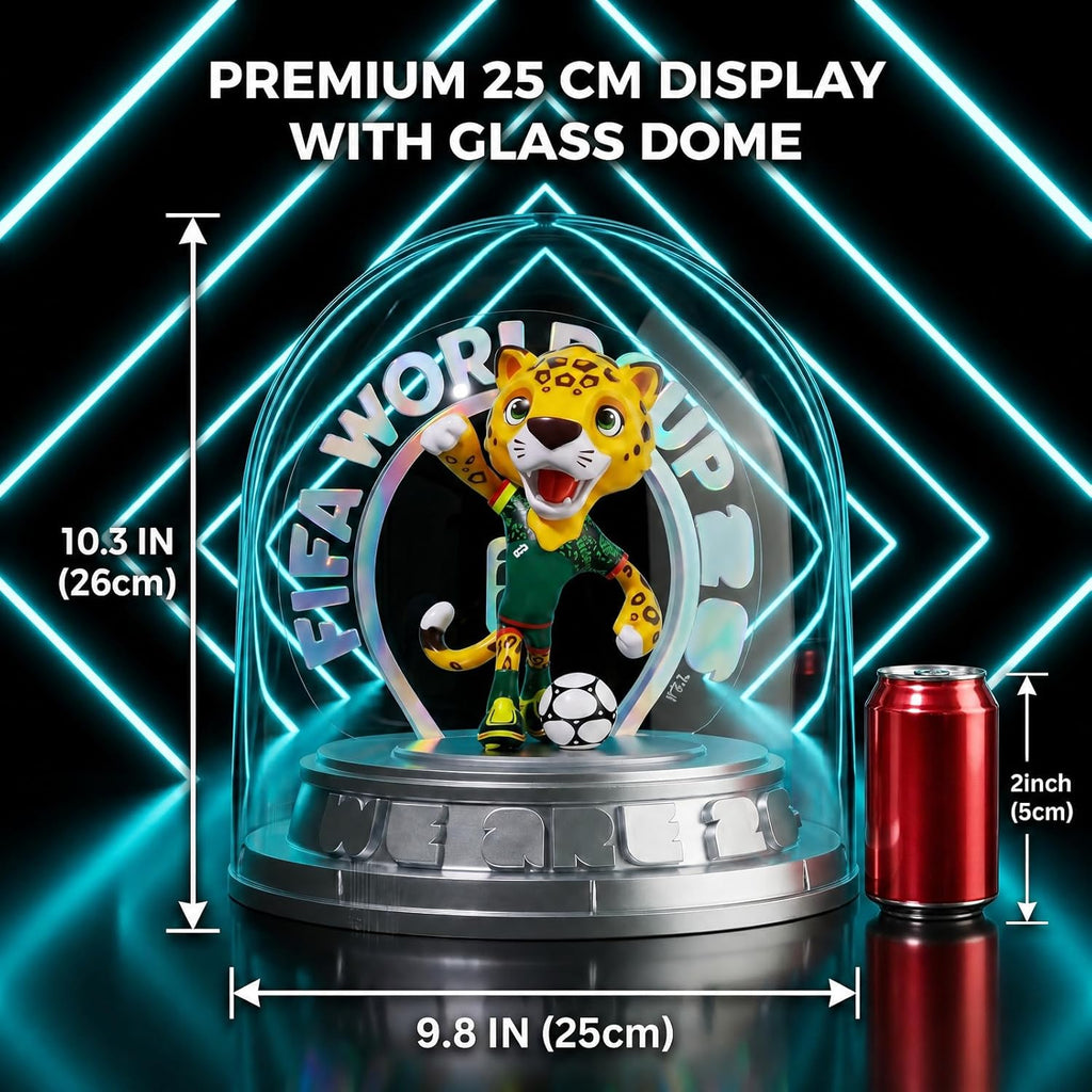 FIFA World Cup 2026 Mexico Mascot Zayu Figurine – Personalized Laser Engraved Display Statue with Acrylic Dome (10.3", Officially Licensed)