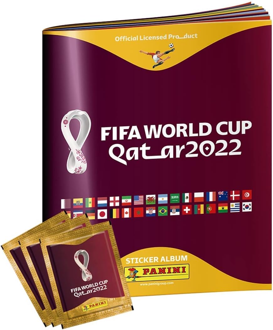 Panini FIFA World Cup Qatar 2022 Sticker Box – 50 Packs, 250 Stickers Total (USA Version, No Album)