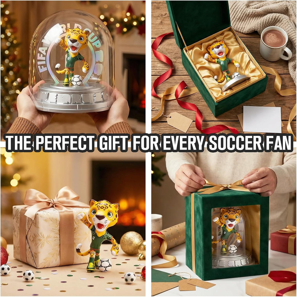 FIFA World Cup 2026 Mexico Mascot Zayu Figurine – Personalized Laser Engraved Display Statue with Acrylic Dome (10.3", Officially Licensed)