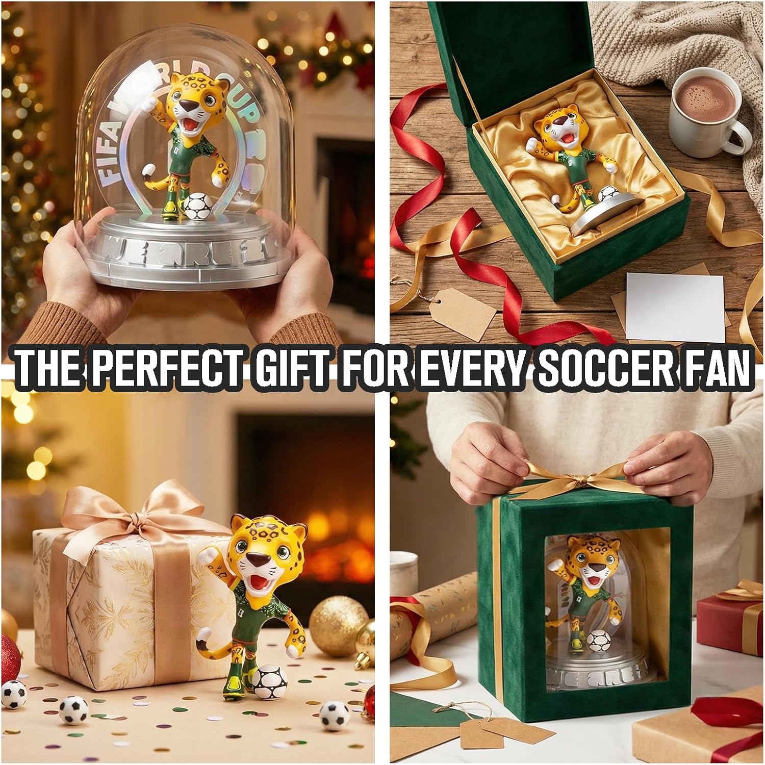 FIFA World Cup 2026 Mexico Mascot Zayu Figurine – Personalized Laser Engraved Display Statue with Acrylic Dome (10.3", Officially Licensed)