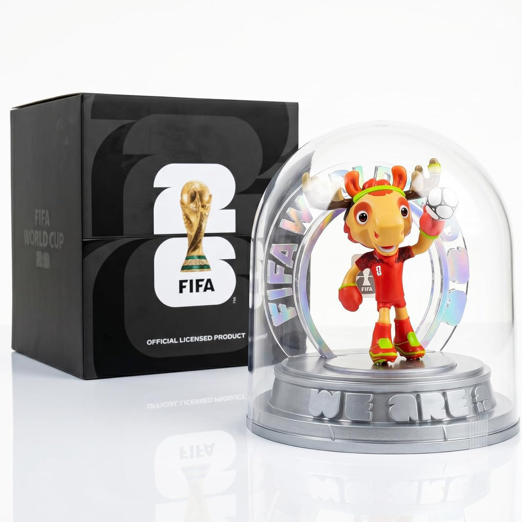 FIFA World Cup 2026 Canada Mascot Maple Figurine – Personalized Laser Engraved Display Statue with Acrylic Dome (10.3", Officially Licensed)