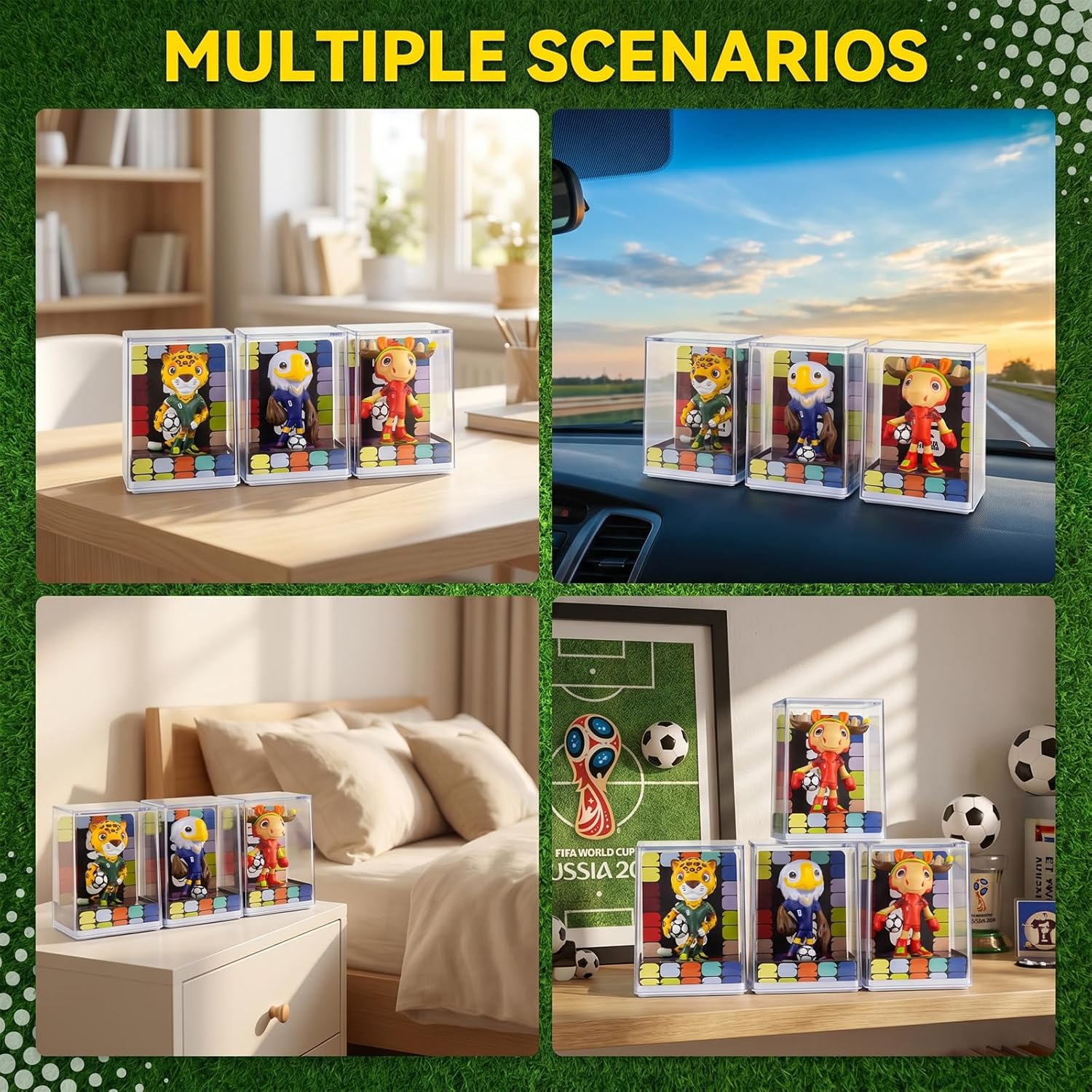 FIFA World Cup 2026 Mascot Display Statue – Personalized Laser Engraved Collectible with Acrylic Dome (13.8", Officially Licensed)