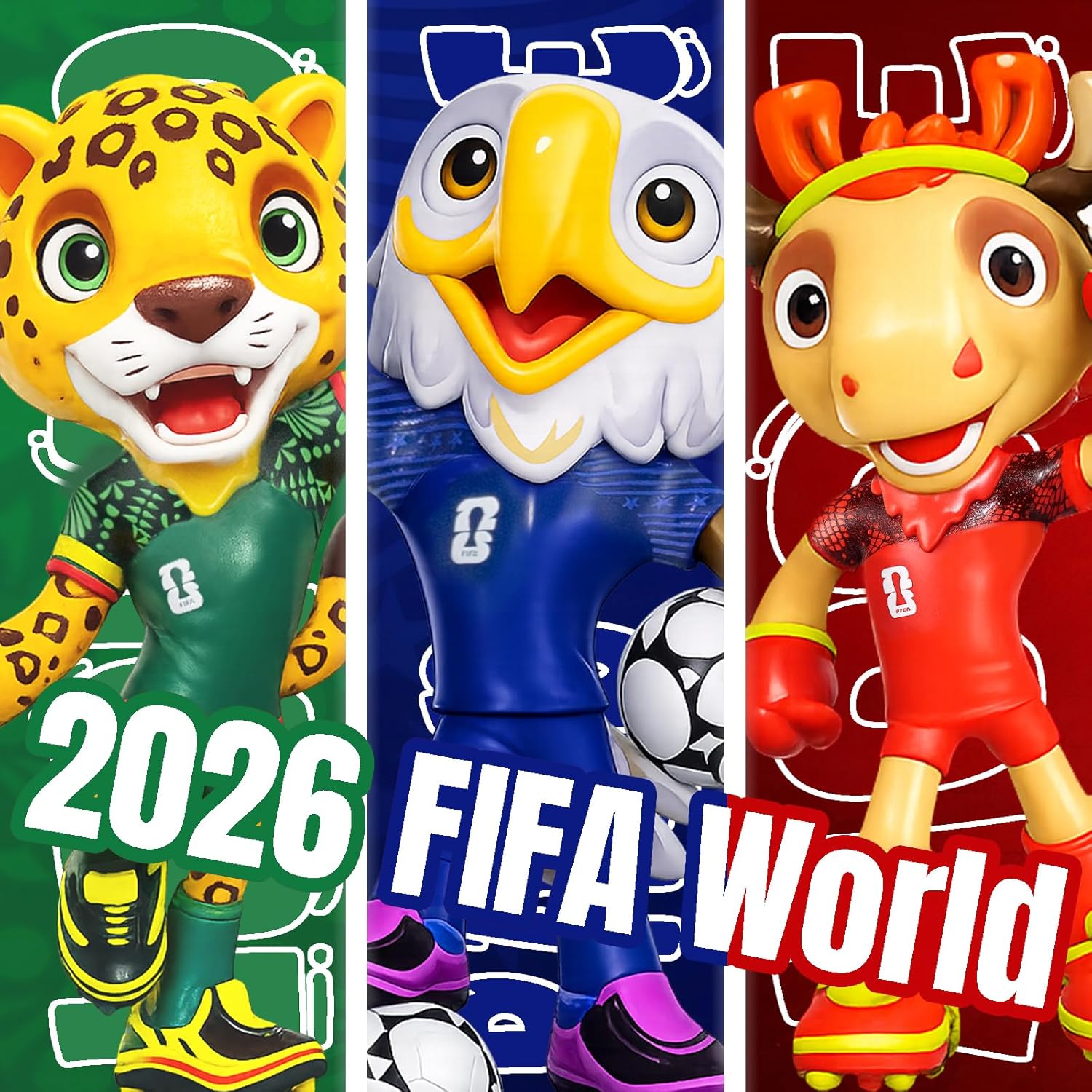 FIFA World Cup 2026 USA Mascot Clutch Figurine – Personalized Laser Engraved Display Statue with Acrylic Dome (10.3", Officially Licensed)